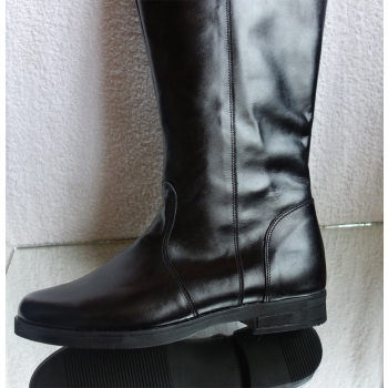 Eleganckie skórzane Kozaki - szeroka cholewka 49 cm