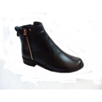 Skórzane Botki szerokiej tęgości H, obcas 3cm