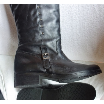 Eleganckie Oficerki Czarne 38 cm