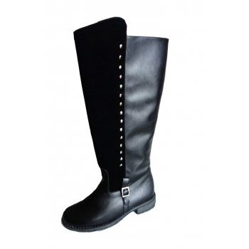 KOZAKI damskie z szeroką cholewką - czarne - rozmiar 41