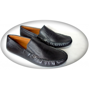 Eleganckie mokasyny skóra czarna 42