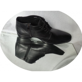 Eleganckie trzewiki męskie, skóra naturalna, czarne, rozmiar 42