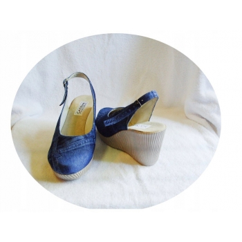 Sandałki Dzins Lycra z Koturnem 41