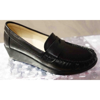 Eleganckie mokasyny damskie czarne - 40