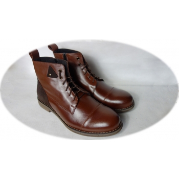 Eleganckie Sznurowane Sztyblety Brąz 42