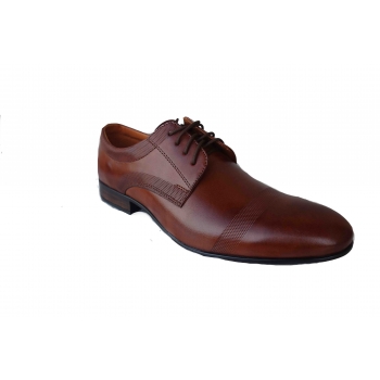 Eleganckie Skórzane Półbuty BRĄZ 41