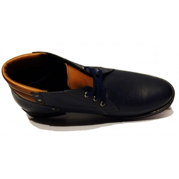 Sztyblety męskie granat skóra 42