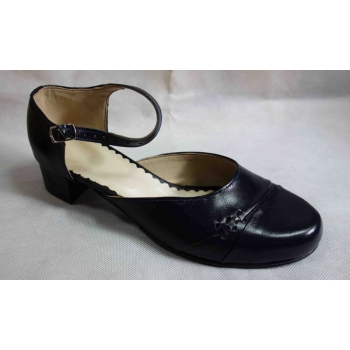 Eleganckie sandały skórzane Hiszpanki granat H39