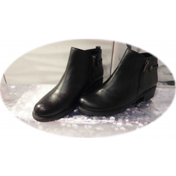 Botki skórzane czarny obcas 4cm nr.43