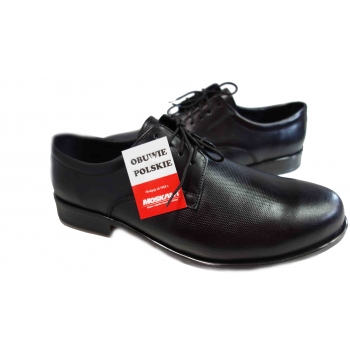 Modne Buty Męskie Czarne Szerokie Palcami