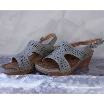 Koturn sandały popiel 6 cm - rozmiar 41