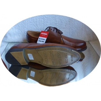 Koniakowe buty skórzane dla mężczyzn, rozmiar 43
