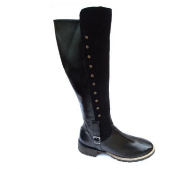 Eleganckie Oficerki Czarne 38 cm