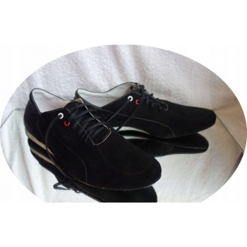 Męskie Buty Skórzane - Czarne 42