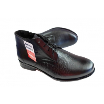 Eleganckie skórzane kozaki męskie, rozmiar 42