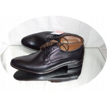 Eleganckie półbuty skórzane czarny 39