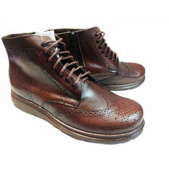 Bardzo Wygodne Kozaki Męskie, Brązowy, 43