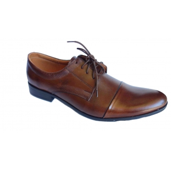 Eleganckie Półbuty Skórzane -60% | brąz 42