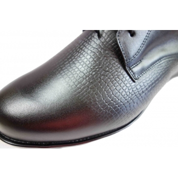 Eleganckie kozaki męskie na szeroką stopę | Czarny 40