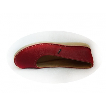 Eleganckie Lekkie Czerwone Buty Skórzane