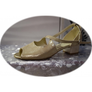 Eleganckie złote sandały obcas 6,5 cm nr. 37