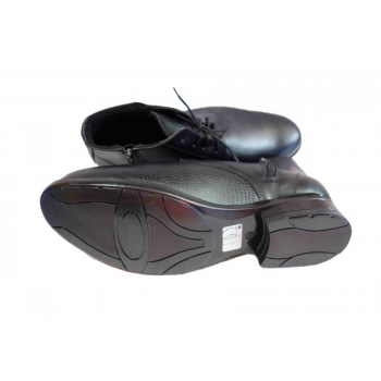 Eleganckie kozaki męskie na szeroką stopę | Czarny 40