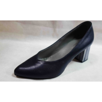 Buty ze skóry naturalnej - granatowe, rozmiar 38