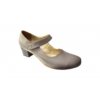 Czółenko damskie szary obcas 6cm